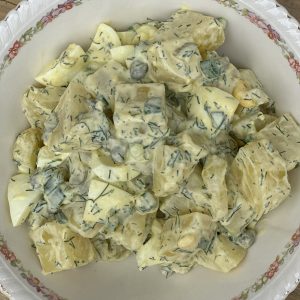 bowl of best ever potato salad