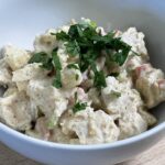 curried turkey salad in a bowl