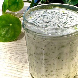 buttermilk dressing in a jar