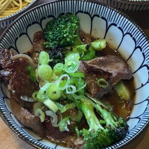 beef & broccoli in a bowl