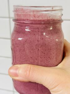 jar of berry smooothie