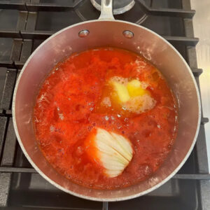 tomato butter sauce for spaghetti and meatballs