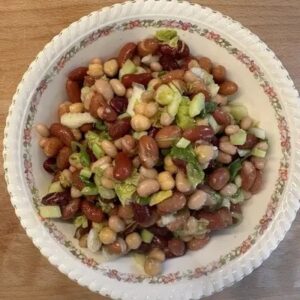 Mixed Bean Salad with celery vinaigrette