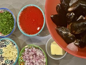 mussels prep