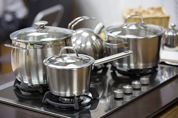Pots and Pans on a stove