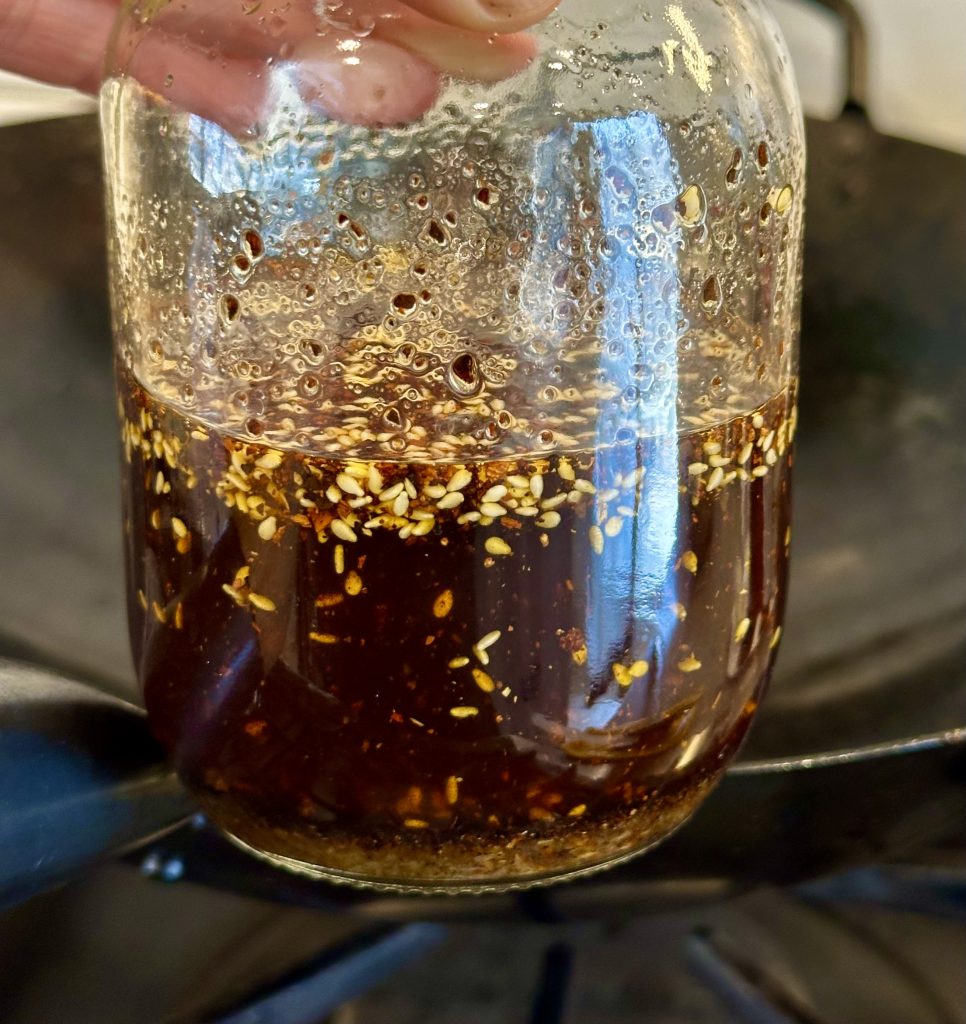 chili crisp in a jar