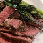 how to grill steak, steak with asparagus