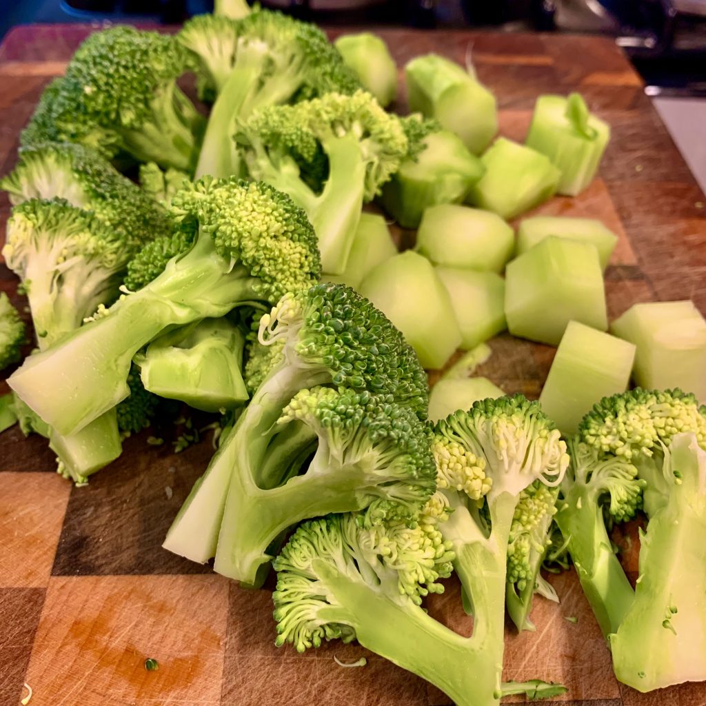 broccoli blanch cut up