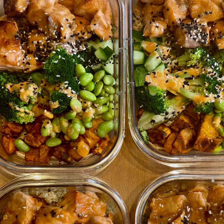 miso salmon with broccoli and edamame lunch ideas